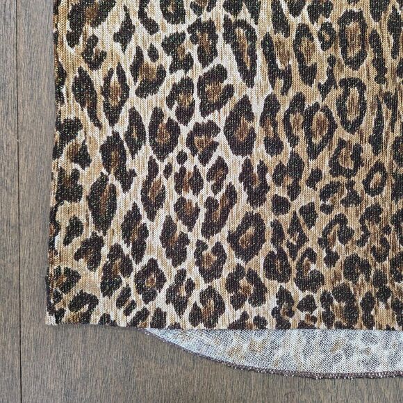 Vtg AUTHENTIC DOLCE & GABBANA LEOPARD PRINT COTTON Midi SKIRT size 42 6 - Picture 2 of 10